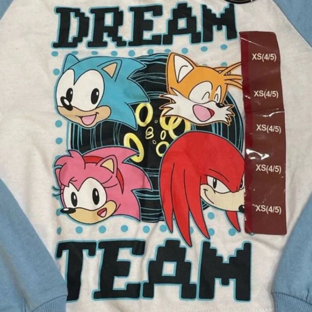3/$15 Sonic the Hedgehog - Unisex X-S(4/5) Dream Team Long Sleeve Shirt - Picture 3 of 5